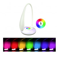 Stolná lampička DROP s podsvietením RGB - biela