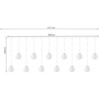 Svetelný záves Banky - 108 LED - teplá biela 31V