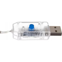 Svetelný záves s diaľkovým ovládačom Hviezdy 138 LED USB - studená biela