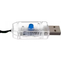 Svetelná sieť s diaľkovým ovládačom 160 LED USB - studená biela