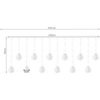 Svetelný záves s diaľkovým ovládačom Banky 108 LED USB - viacfarebný