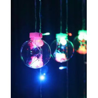 Svetelný záves s diaľkovým ovládačom Banky 108 LED USB - viacfarebný