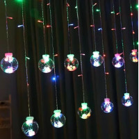 Svetelný záves s diaľkovým ovládačom Banky 108 LED USB - viacfarebný