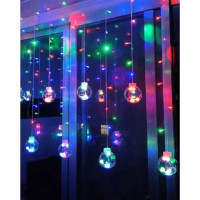 Svetelný záves s diaľkovým ovládačom Banky 108 LED USB - viacfarebný
