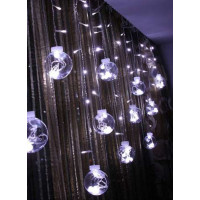 Svetelný záves Banky - 108 LED - studená biela 31V