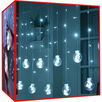 Svetelný záves Banky - 108 LED - studená biela 31V