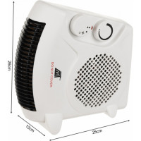 Teplovzdušný ventilátor 2000 W biely