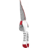 Vianočný sediaci elf 50 cm - šedý
