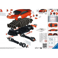 RAVENSBURGER 3D puzzle Lamborghini Huracán Evo oranžové 156 dielikov