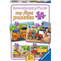 RAVENSBURGER Moje prvé puzzle Zvieratá na stavenisku 4v1 (2,4,6,8 dielikov)