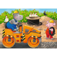 RAVENSBURGER Moje prvé puzzle Zvieratá na stavenisku 4v1 (2,4,6,8 dielikov)