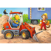 RAVENSBURGER Moje prvé puzzle Zvieratá na stavenisku 4v1 (2,4,6,8 dielikov)