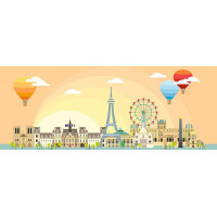 RAVENSBURGER Panoramatické puzzle Deň v Paríži 1000 dielikov