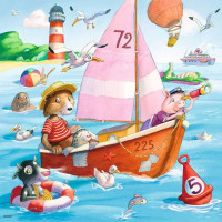 RAVENSBURGER Puzzle Zvieratká a vodné plavidlá 3x49 dielikov
