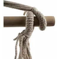 Béžové brazílske závesné hojdacie kreslo 130 x 97 cm