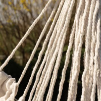 Béžové brazílske závesné hojdacie kreslo 130 x 97 cm