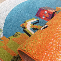 Detský koberček Panáčik Steve - oranžový