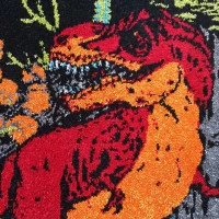 Detský koberec Dinosaury - čierny