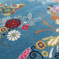 Detský koberec Motýliky - modrý