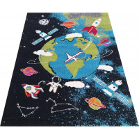 Detský koberec Vesmír - čierny