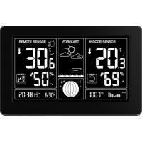 Meteostanica čierna - teplota, vlhkosť, tlak, RCC