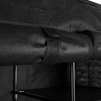 Skladacia textilná šatníková skriňa 170x170 cm - čierna