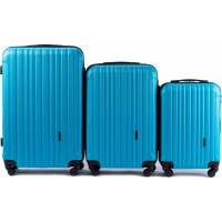Moderné cestovné kufre FLAMENGO - set S+M+L - svetlo modré