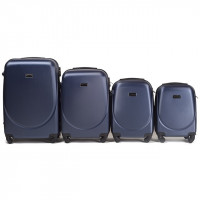 Moderné cestovné kufre GUS - set XS+S+M+L - tmavo modré