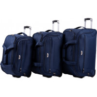 Moderné cestovné tašky CAPACITY - set S+M+L - tmavo modré