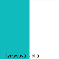 Farebné prevedenie - tyrkysová / biela