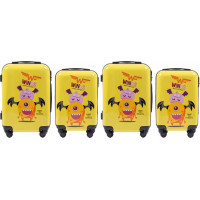 Wings Žltá sada detských kufrov