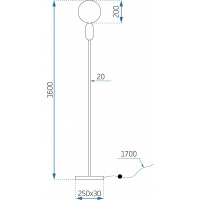 Stojacia lampa CLASS hrčky - zlatá