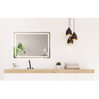 Obdĺžnikové zrkadlo REA ANGULAR 80x60 cm - s LED podsvietením