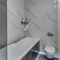 Rohová závesná hliníková polička - CORY - čierna