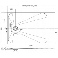 Sprchová SMC vanička MEXEN HUGO 70x100 cm - čierna, 42707010