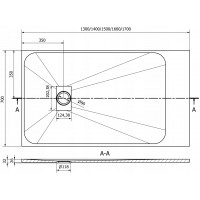 Sprchová SMC vanička MEXEN HUGO 70x160 cm - čierna, 42707016