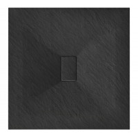 Sprchová SMC vanička MEXEN HUGO 100x100 cm - čierna, 42701010