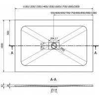 Sprchová SMC vanička MEXEN HUGO 100x110 cm - čierna, 42701011