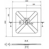 Sprchová SMC vanička MEXEN HUGO 100x100 cm - biela, 42101010