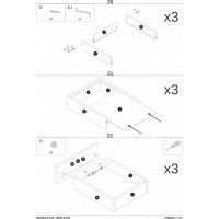 Písací stôl GATE so šuplíkmi - antracitový/dub wotan