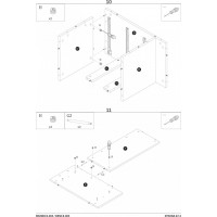Písací stôl GATE so šuplíkmi - antracitový/dub wotan