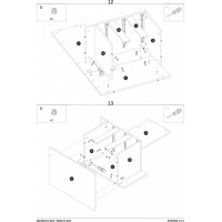 Písací stôl GATE so šuplíkmi - antracitový/dub wotan