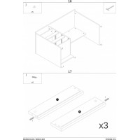 Písací stôl GATE so šuplíkmi - antracitový/dub wotan