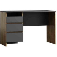 Písací stôl GATE so šuplíkmi - antracitový/dub wotan