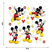 Detská samolepka na stenu - DISNEY - Mickey pózuje - 30x30 cm