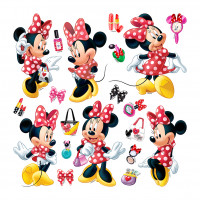 Detská samolepka na stenu - DISNEY - Minnie pózuje - 30x30 cm