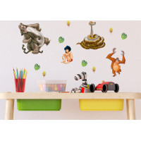Detská samolepka na stenu - DISNEY - Mauglí a zvieratá - 30x30 cm