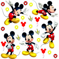 Detská samolepka na stenu - DISNEY - Mickey pózuje - 30x30 cm