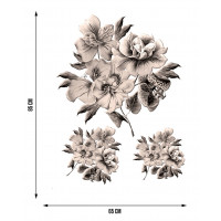 Moderná samolepka na stenu - Dekoratívna kytica - 65x85 cm