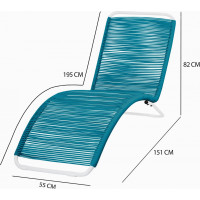 Záhradné lehátko ACAPULCO - tyrkysové